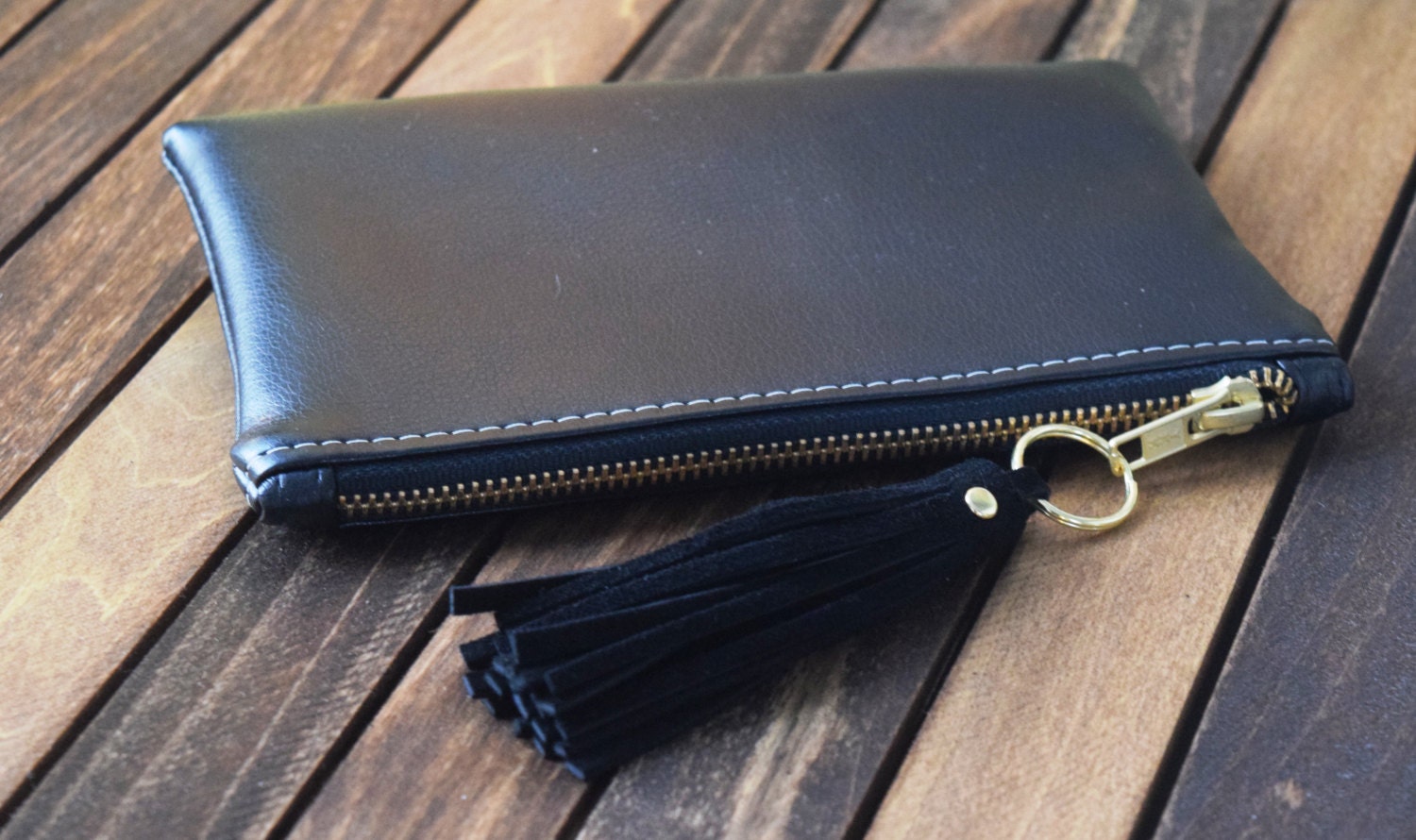 Black Vegan Clutch Bridemaids Clutch Wedding Clutch Black