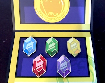 Set of 5 Rupees - Zelda Breath of the Wild Rupee Pins