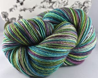 Handspun Yarn Gently Thick and Thin Sport Single Blue Faced Leicester "Eternal Optimist"