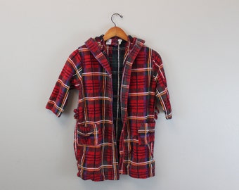 Vintage childrens Plaid Bathrobe Jr by Monarch