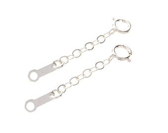 1.5" Sterling Silver Necklace Extender, chain extender, sterling silver extender, sterling chain extender, sterling extender