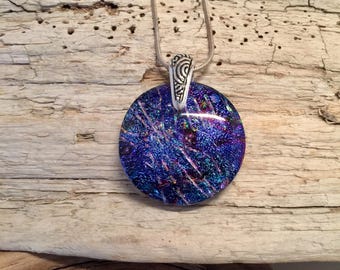 Dichroic glass jewelry, Dichroic glass, Dichroic Glass Pendant, Fused Glass Jewelry, handmade dichroic glass, glass pendant, glass