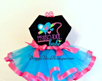 Dog Dress - Dog Tutu Dress - Preschool Babe - XS, Small or Medium