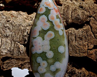 Ocean Jasper Cabochon, Designer Cabochons Handmade by MagicStones.