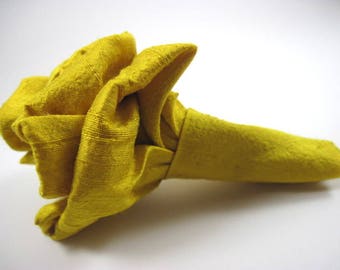 Wedding boutonniere - mustard yellow - groom - groomsmen - father of the bride - father of the groom - custom color