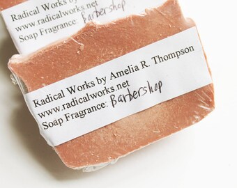 Barbershop Soap - Scented Soap - Natural Handmade Cold Process Olive Oil - Soybean Oil