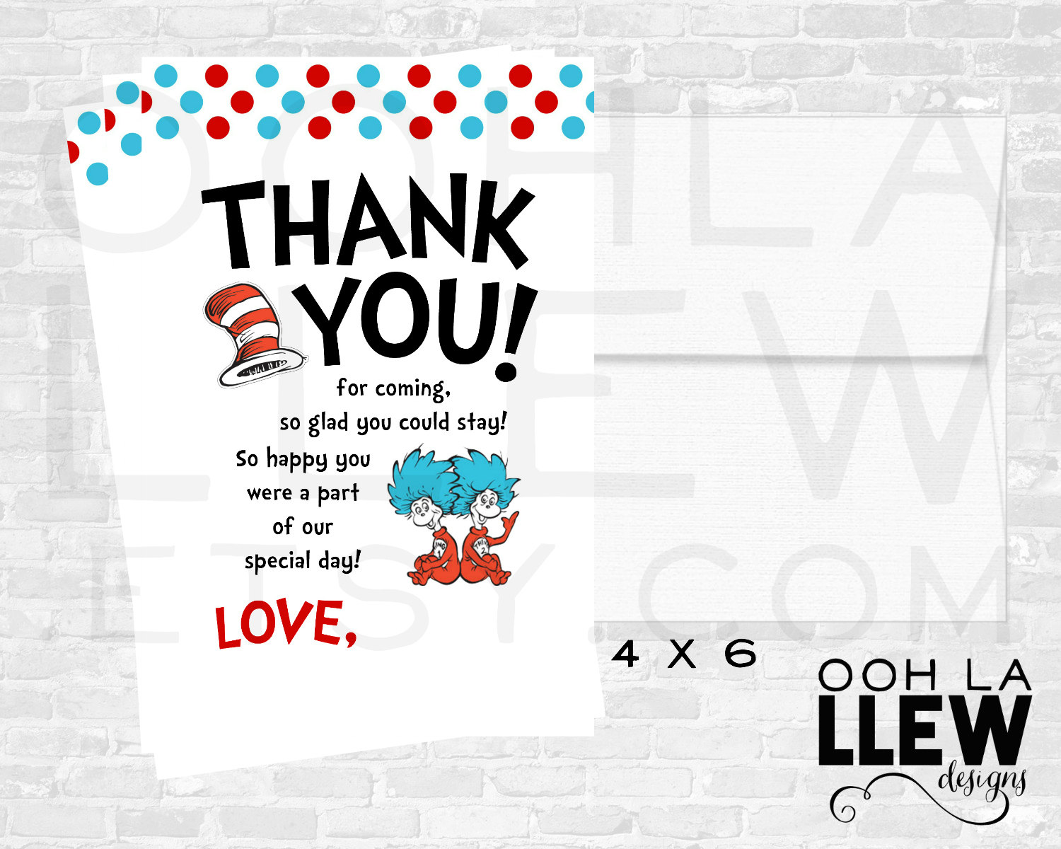 Dr Seuss Thank You Card Dr Seuss Thank You Dr Seuss Party