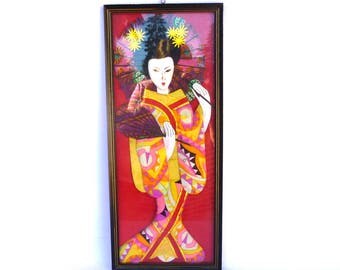 Vintage Mixed Media GEISHA ART