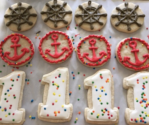 Items similar to Nautical Themed Shortbread Cookies (one ...