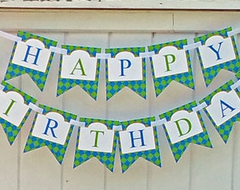 Golf birthday banner | Etsy