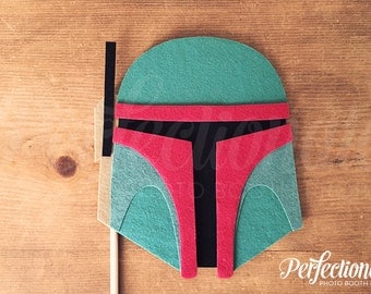 Boba Fett Helmet Photo Prop Ready to Ship | Star Wars Photo Booth Prop