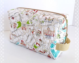 bag neutral gift toiletries dopp quilted cosmetic graduation spa colors kit travel
