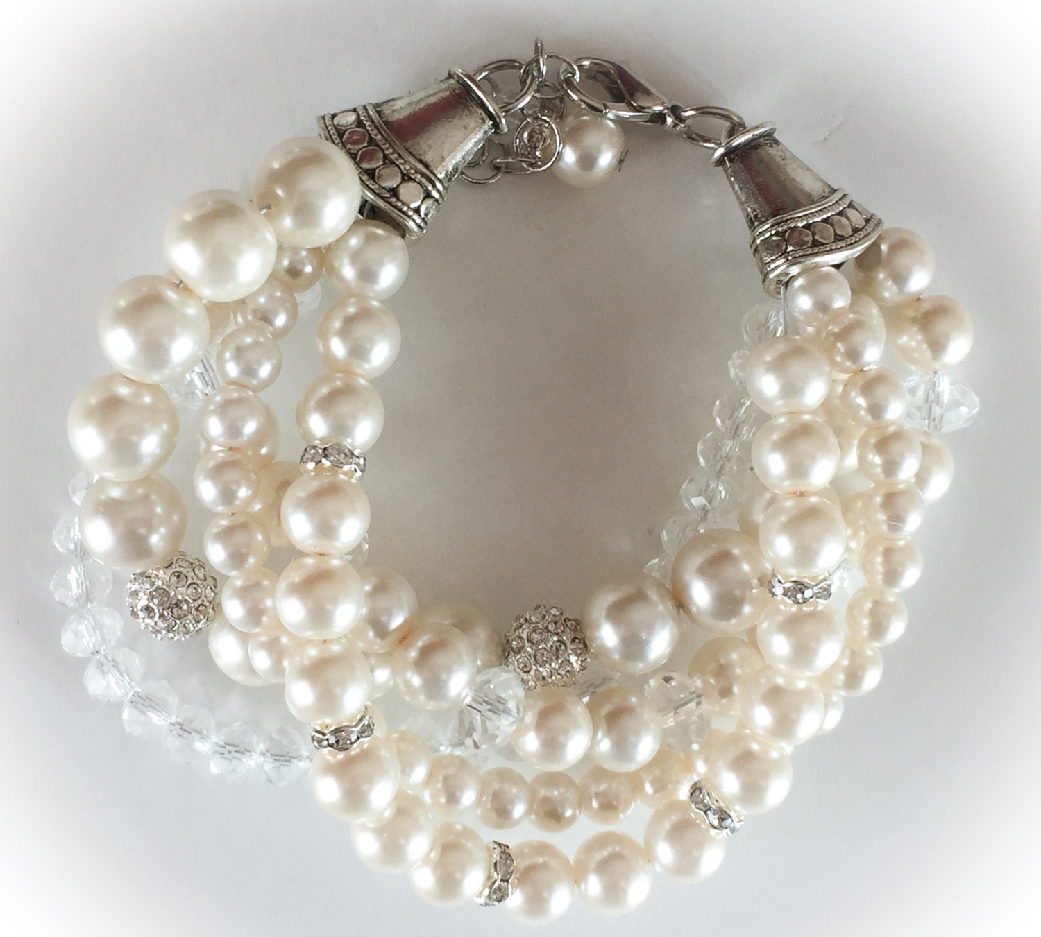 Pearl Bridal bracelet, statement bracelet, wedding jewelry