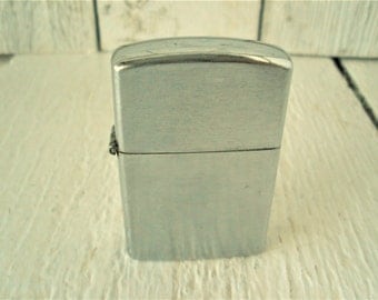 Vintage cigarette lighter pocket silver metal Crest Craft- free shipping US