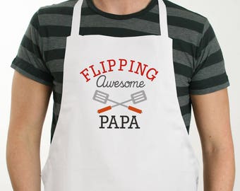 Personalized Flipping Awesome Apron, grilling, BBQ, for him, dad, grilling apron, grill gifts, father's day gift -gfy8115197