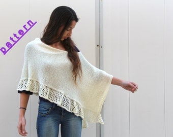 Knit poncho pattern Women poncho Hand knit poncho Womens Poncho Pattern Knitting pattern Cape pattern Nursing poncho Wrap pattern