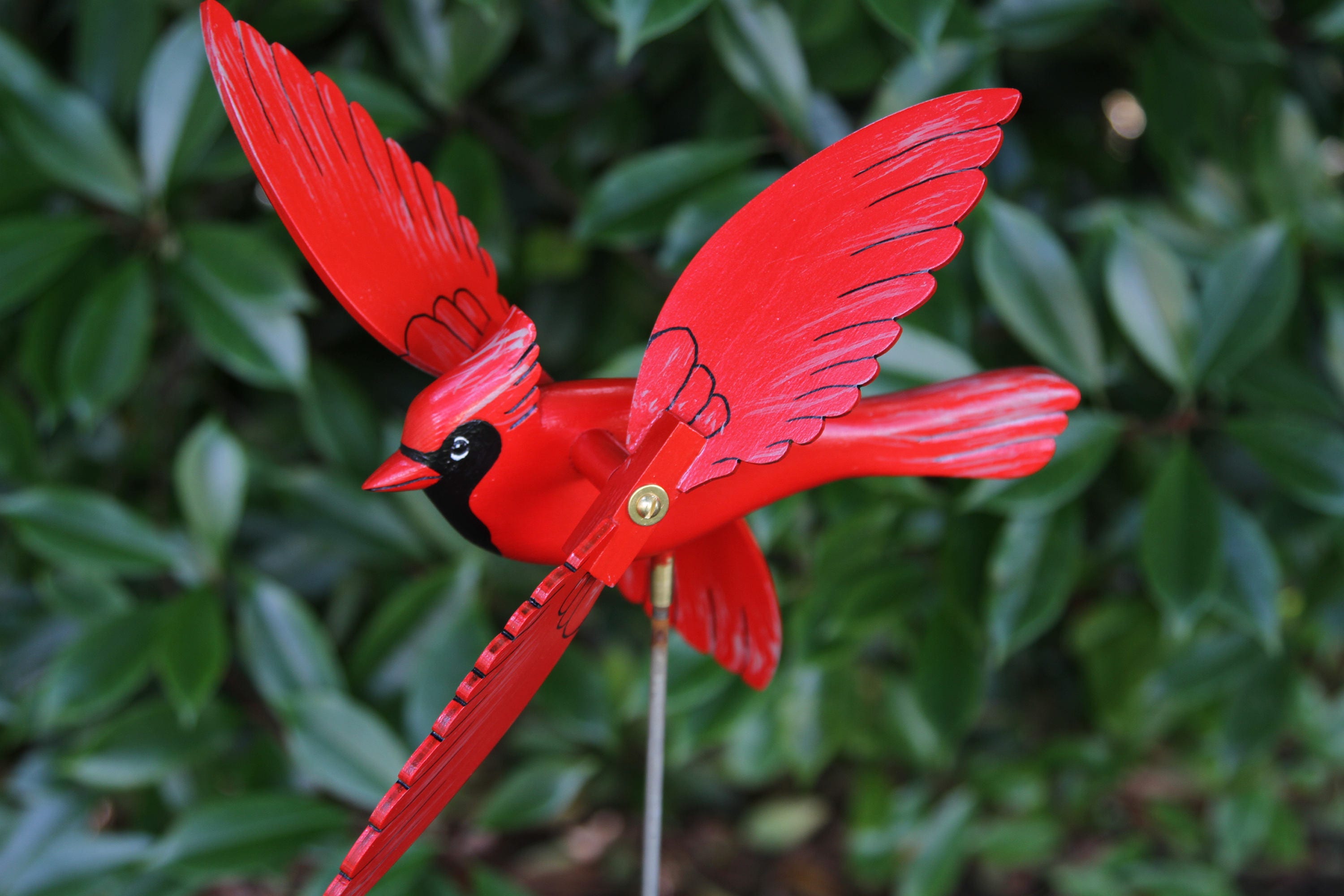 Cardinal Whirligig Bird Garden Decor Whirlygig Lawn