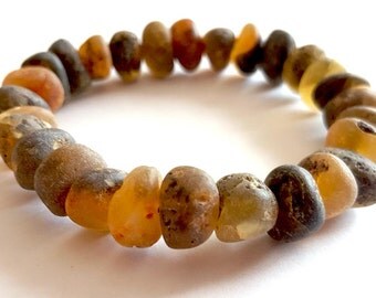 Baltic Amber Bracelet, black amber bracelet, raw amber bracelet, unpolished amber bracelet, unique, gift, янтарный браслет, 琥珀手鍊, 琥珀ブレスレット