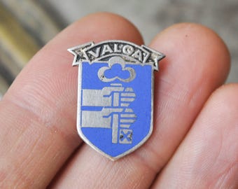 Vintage Estonian enamel badge,pin."Valga"
