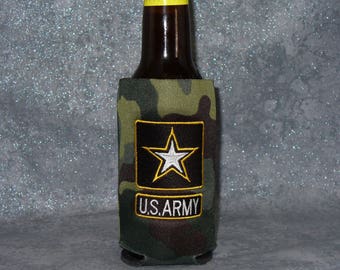 Bottle, Beer Beverage Holder, Army 2, Beer Cozy