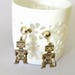 Vintage Native Earrings, silver screw on, kACHINA Dancers, Stamped .925, Hopi jewelry, Item No. S086
