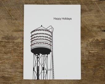 Water tower Holiday Card