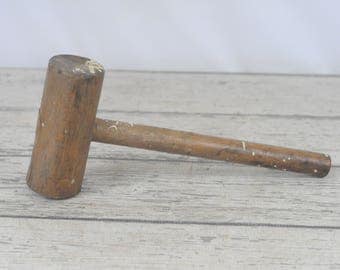 Vintage Wood Mallet Hammer