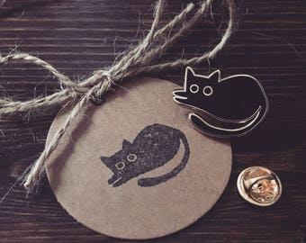 Black Cat Enamel Pin | Shop Logo Pin