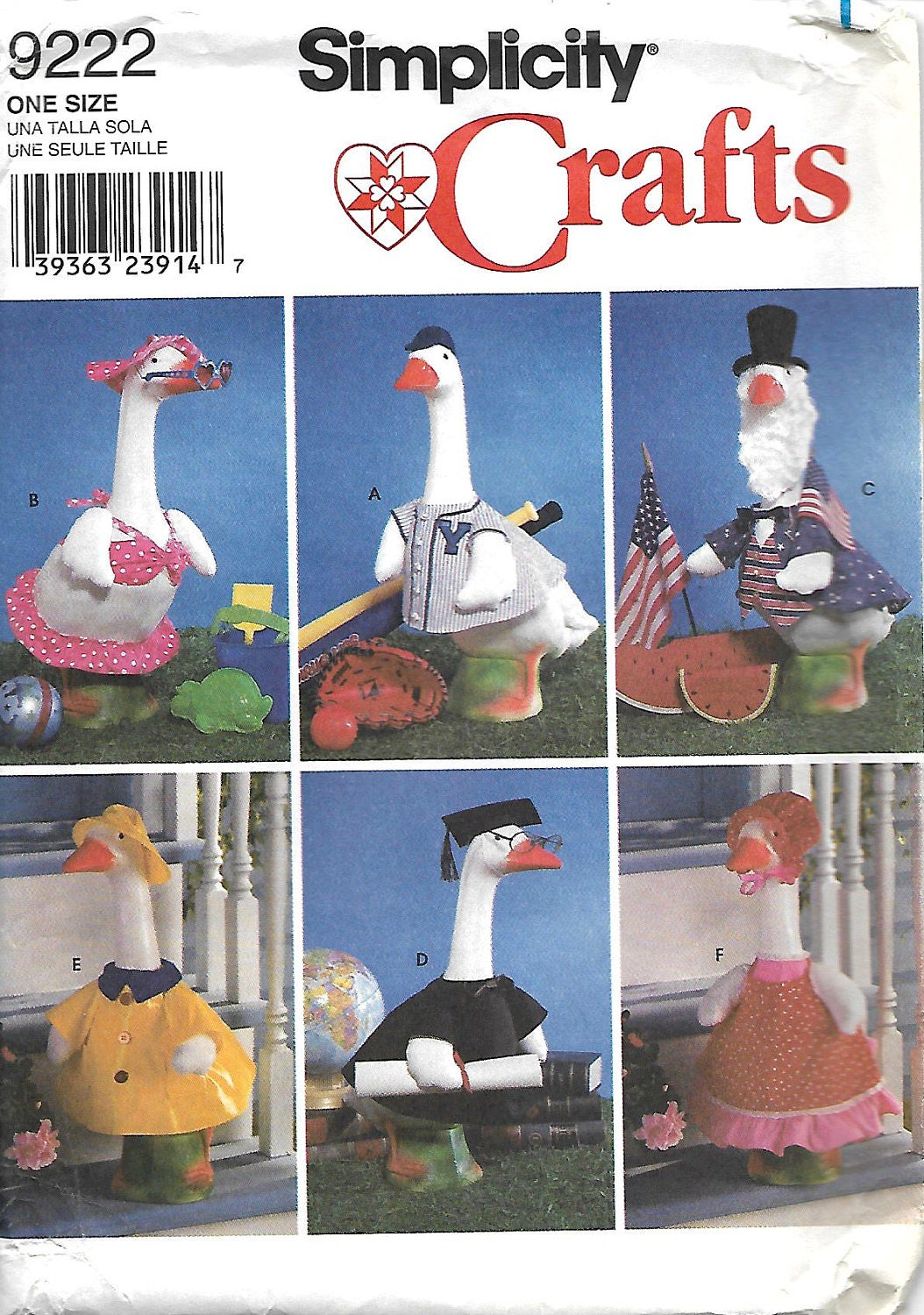 Simplicity 9222 Lawn Geese Clothing Pattern Yard Geese