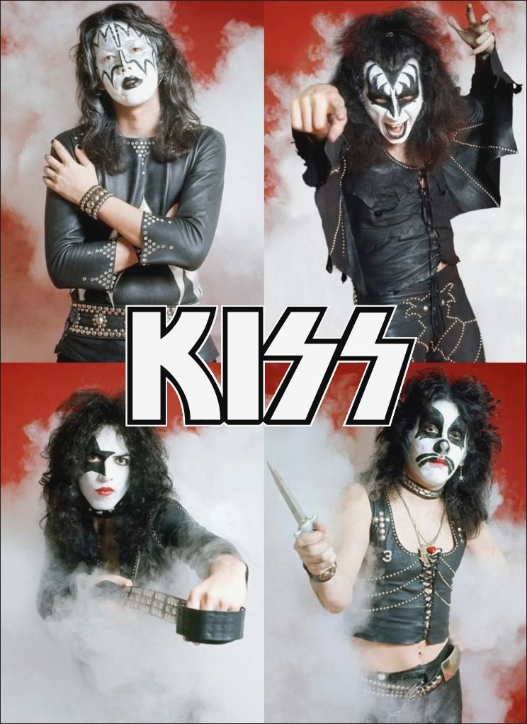 KISS 1974 Group Shot StandUp Display Kiss Band Memorabilia