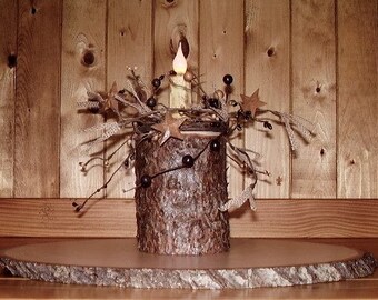 Wood Candle Holder, Rustic Log Candle Holder, Rustic Home Decor, Rustic Wedding Decor, Rustic Decor