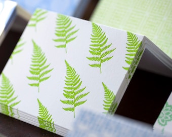 Ferns Letterpress Card Set