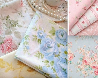 Wedding Cloth Napkins, Shabby Chic, Cottage Chic, Muted Tones, by Chow with ME