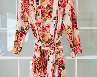 330 floral kimono crossover robe CUSTOM by ComfyClothing on Etsy