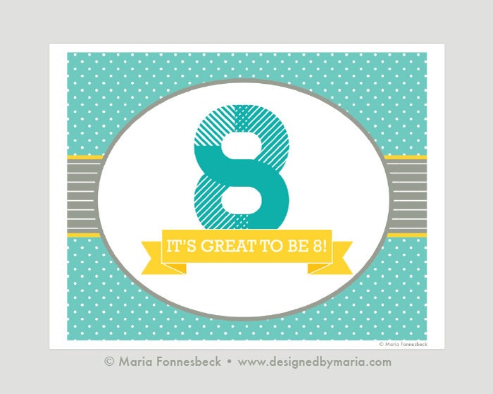 It s Great to be 8 Welcome Sign Printable: LDS Baptism
