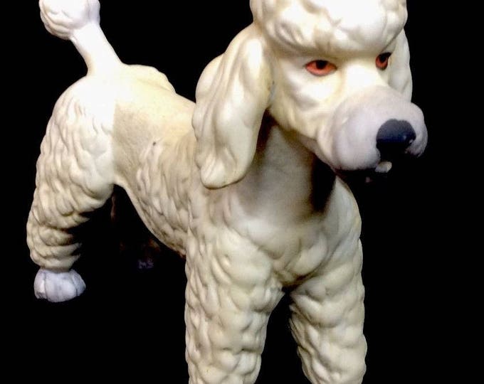 Vintage Poodle Dog Figurine Bisque Japan