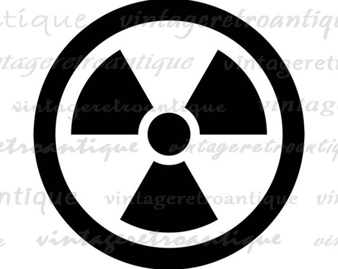 Nuclear Symbol Digital Image Download Printable Graphic Artwork Vintage Clip Art Jpg Png Eps HQ 300dpi No.3989