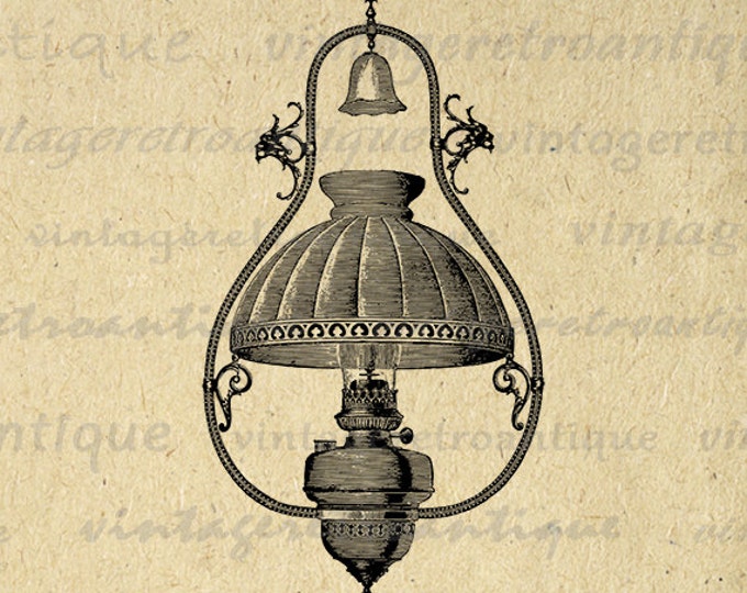 Lamp Printable Image Graphic Digital Illustration Download Vintage Clip Art Jpg Png Eps HQ 300dpi No.1879