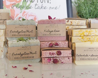 Artisan Soap Shower Favours - Wedding Favours x 25 bars - eco wedding, rustic wedding, woodland themed baby shower