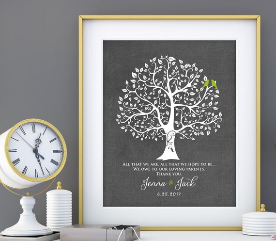 Wedding Gift For Parents Personalized Thank You Gift for In