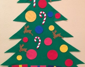 FREE SHIPPING Felt Christmas Tree- Children's play tree