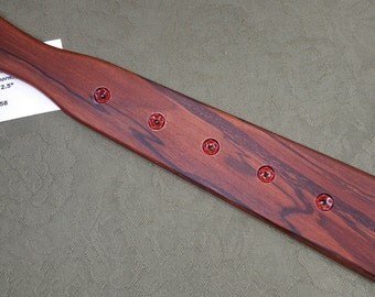 Miss Rose Paddles Spanking Paddle - THORN PADDLE - Dalmata with RED Thorns