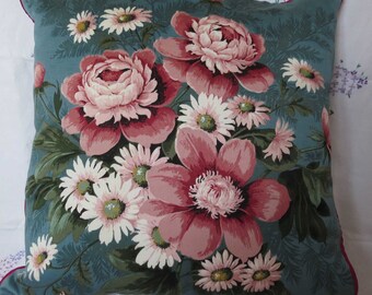 Vintage Sanderson Cushion 18 x 18 inches