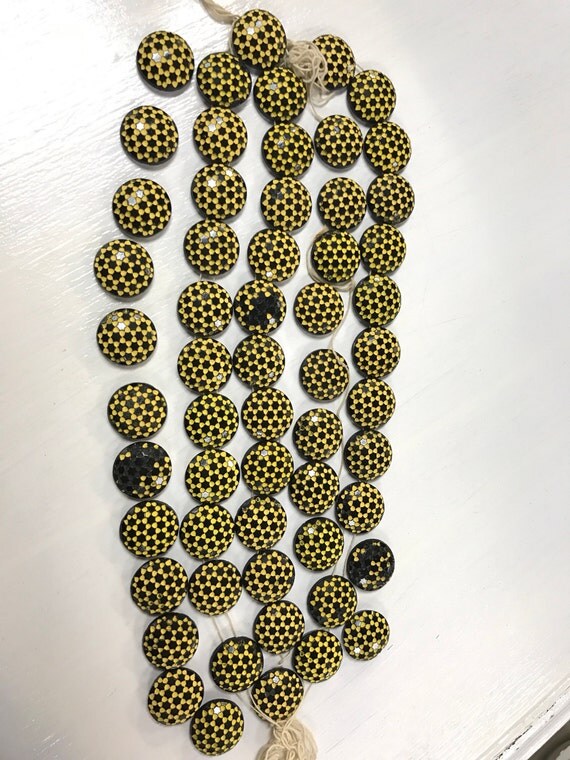 Czechoslavian glass buttons or beads for jewelry making