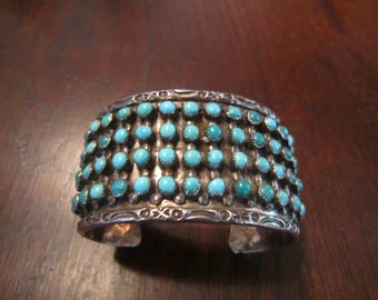 JP Ukestine, Zuni 5 Row Turquoise and Sterling