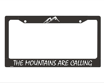 The Mountains Are Calling License Plate Frame |Mts02| Auto License Plate Holder | Mountains License Plate Holder | Car Tag Holder