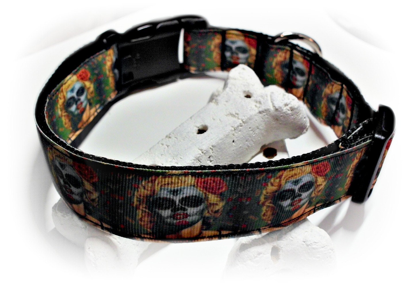 Marilyn Monroe Day of the Dead Dog Collar / Día de Muertos
