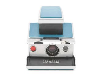 Polaroid SX-70 Land Camera - Refurbished with new Blue Leather - Film Tested - Guaranteed Working - SX70 Model 1 Original