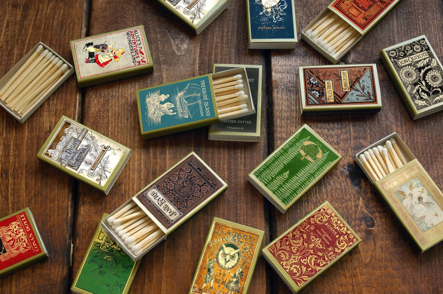 25 Literary Matchboxes Unique Decorative MatchBooks Book