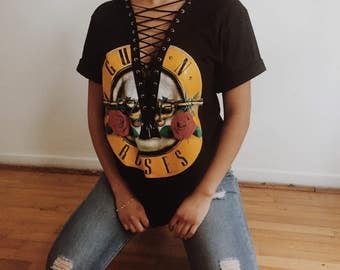 GUNS 'N ROSES Lace Up Tee